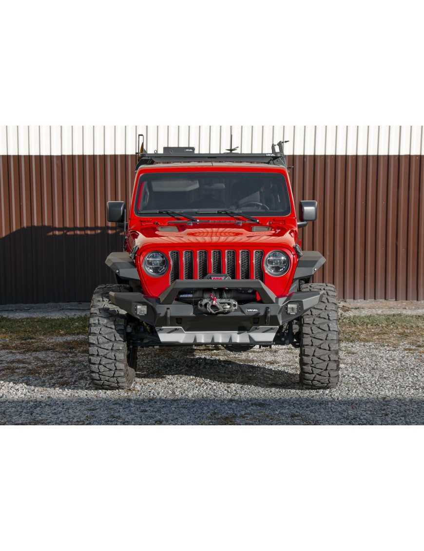 Jeep Wrangler JL z zamontowanym aluminiowym zderzakiem przednim Rival 4x4